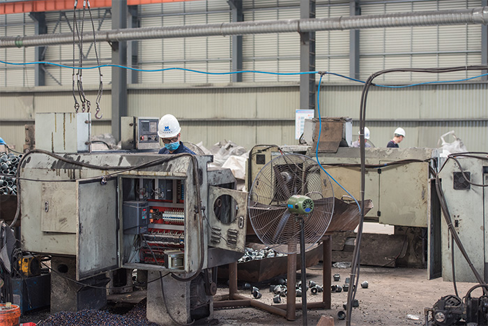 酒泉网架配件-锥头加工车间